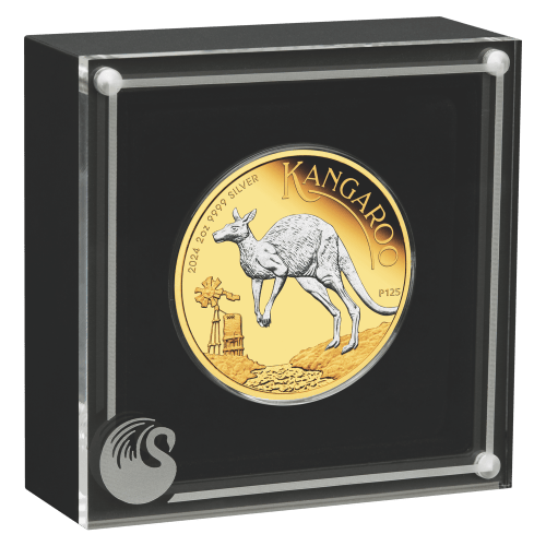 Pièce 2 onces d'argent Épreuve numismatique inverse Kangourou australien 2024 | Monnaie de Perth