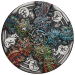 5 oz 2024 Dragon and The Five Elements Colourized Antiqued Silver Coin | Perth Mint