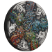 5 oz 2024 Dragon and The Five Elements Colourized Antiqued Silver Coin | Perth Mint
