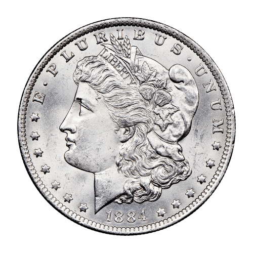 Pièce en argent BU NGC Dollar Morgan Binion Collection « O » 1884 | Monnaie des États-Unis