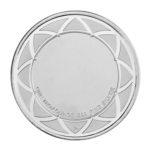 Ronde 1 once d'argent coloré Joyeux premier anniversaire avec cupcake | Monnaie de SilverTowne