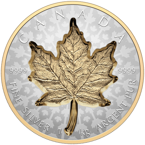 Pièce 1 kilo d'argent Feuille d'érable super incuse 2024 | Monnaie royale canadienne