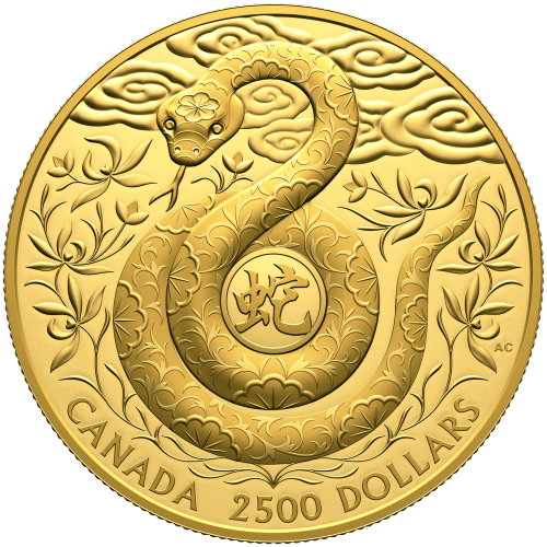 Pièce 1 kilo en or Année lunaire du Serpent 2025 | Monnaie royale canadienne