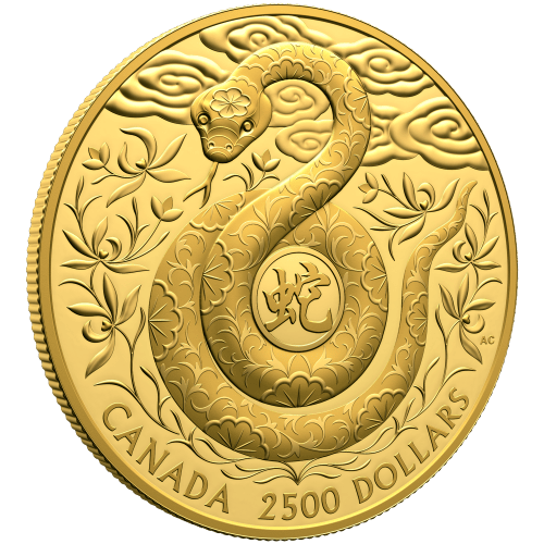 Pièce 1 kilo en or Année lunaire du Serpent 2025 | Monnaie royale canadienne