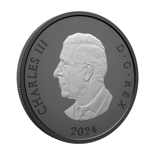 1 oz 2024 Discovering Dinosaurs: Regaliceratops Black Rhodium Plated Silver Coin | Royal Canadian Mint