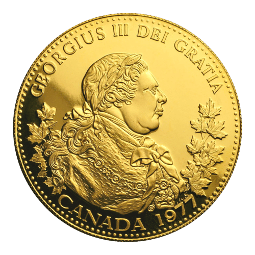 Ronde 1 once d'or Épreuve numismatique Castor LTEE 1977 | Johnson Matthey