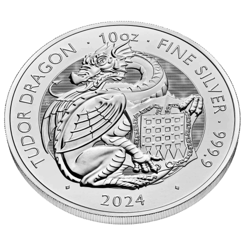 Pièce 10 onces d'argent Les bêtes de Tudor : Dragon 2024 | La Monnaie royale