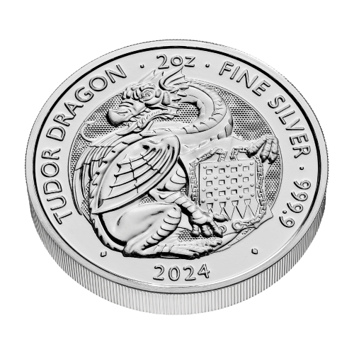 Pièce 2 onces d'argent Les bêtes de Tudor : Dragon 2024 | La Monnaie royale