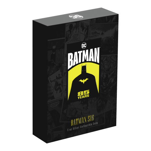 Pièce 5 onces d'argent coloré Batman 516 2024 | Agoro par La Monnaie de Nouvelle-Zélande