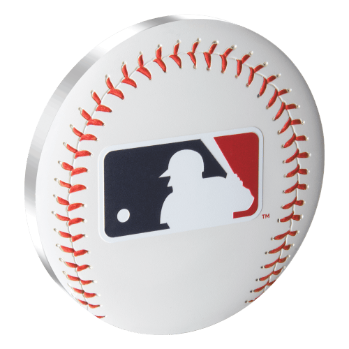 Pièce 1 once d'argent coloré E2preuve numismatique Logo MLB 2024 | Agoro par La Monnaie de Nouvelle-Zélande
