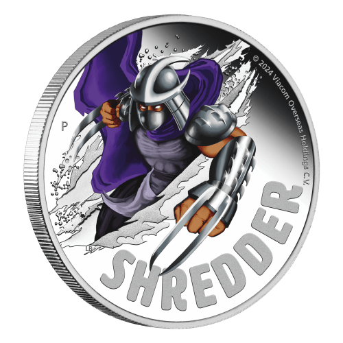 1 oz 2024 Teenage Mutant Ninja Turtles: Shredder Colourized Proof
