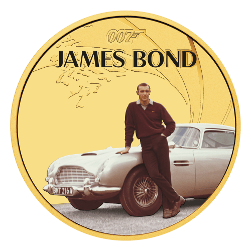 Ensemble de 7 pièces en argent coloré Épreuve numismatique James Bond : Sean Connery 2024 | Monnaie de Perth