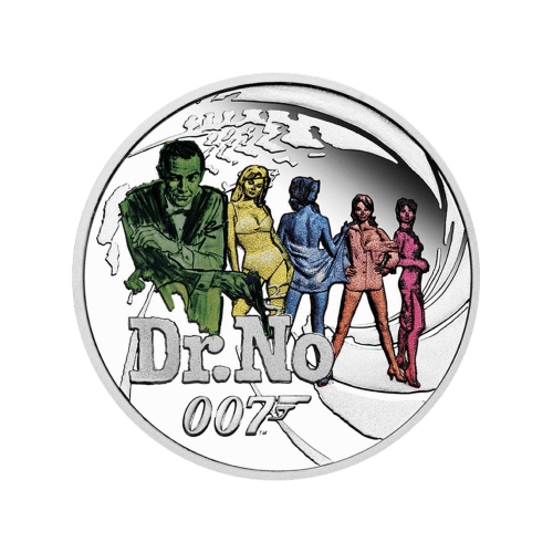 Ensemble de 7 pièces en argent coloré Épreuve numismatique James Bond : Sean Connery 2024 | Monnaie de Perth