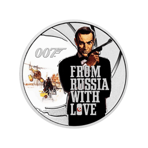 Ensemble de 7 pièces en argent coloré Épreuve numismatique James Bond : Sean Connery 2024 | Monnaie de Perth