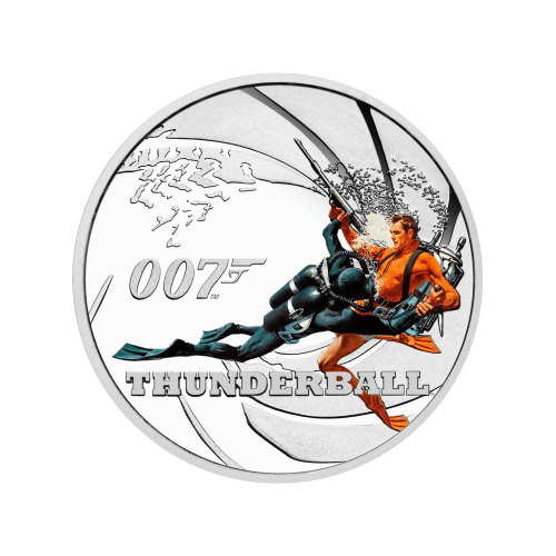 Ensemble de 7 pièces en argent coloré Épreuve numismatique James Bond : Sean Connery 2024 | Monnaie de Perth