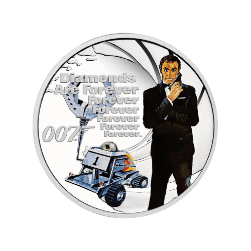 Ensemble de 7 pièces en argent coloré Épreuve numismatique James Bond : Sean Connery 2024 | Monnaie de Perth