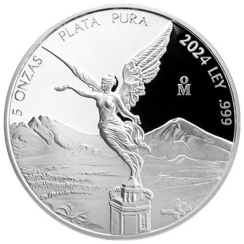 5 oz 2024 Mexican Libertad Reverse Proof Silver Coin | Mexican Mint