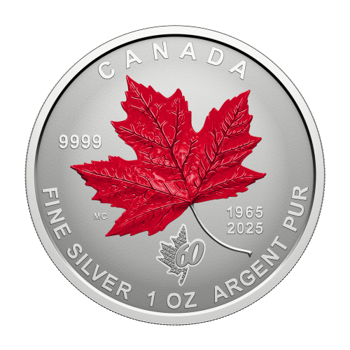 Set of 5 x 2025 60th Anniversary of the Canadian Flag Fractional Silver Coins | Royal Canadian Mint