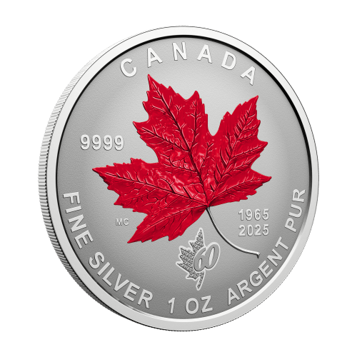 Set of 5 x 2025 60th Anniversary of the Canadian Flag Fractional Silver Coins | Royal Canadian Mint