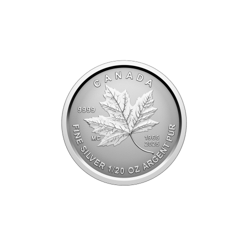 Set of 5 x 2025 60th Anniversary of the Canadian Flag Fractional Silver Coins | Royal Canadian Mint