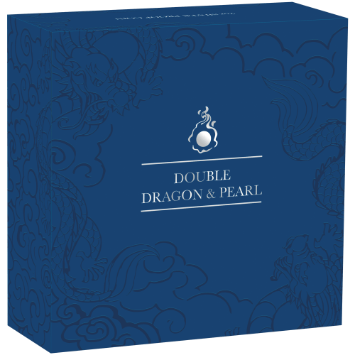 2 oz 2024 Double Dragon with Mother of Pearl Proof Silver Coin