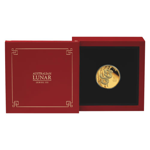 Pièce 1/4 once d'or Épreuve numismatique Année lunaire du Serpent 2025 | Monnaie de Perth