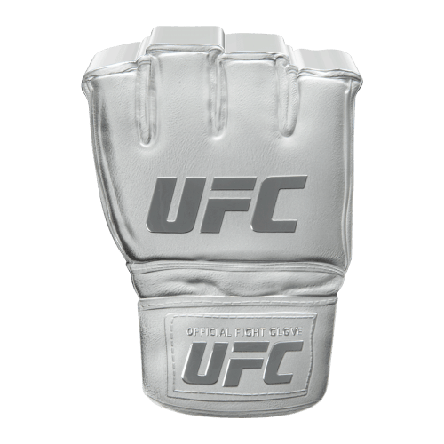 Pièce 1 once d'argent en forme de gant UFC 2024 | Agoro par la Monnaie de Nouvelle-Zélande