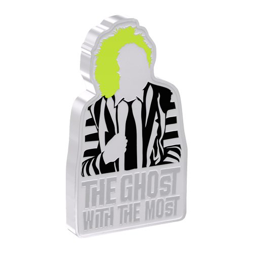1 oz 2024 Beetlejuice Shaped Silver Coin | Agoro by New Zealand Mint