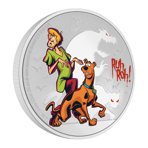 1 oz 2024 Scooby Doo: Ruh Roh Colourized Silver Coin | Agoro by New Zealand Mint