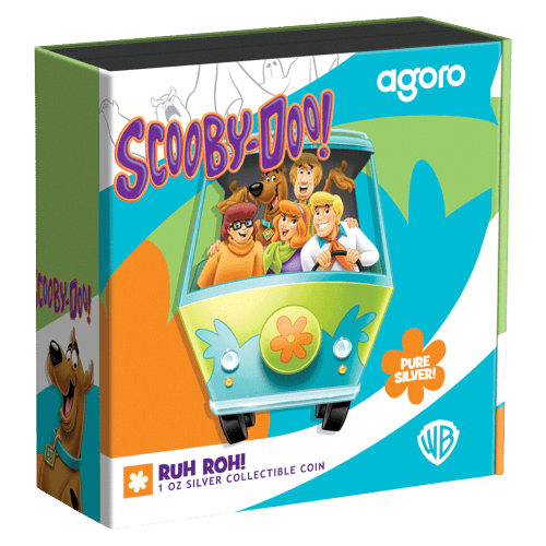 1 oz 2024 Scooby Doo: Ruh Roh Colourized Silver Coin | Agoro by New Zealand Mint