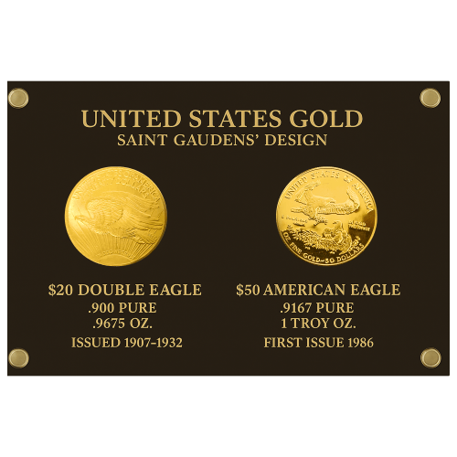 Set of 2 x United States Saint Gaudens Design Gold Coins | United States Mint