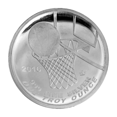 Ronde 1 once d'argent Dôme de basketball 2016 | Monarch Precious Metals