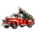 1 oz 2024 Snowman and Red Truck Shaped Silver Coin | PAMP Suisse