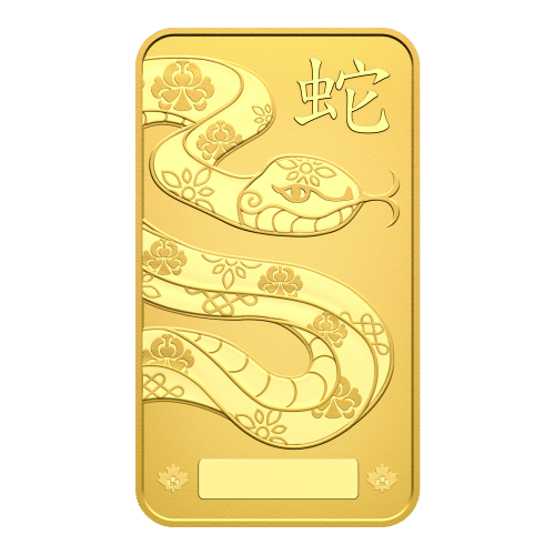 1 oz 2025 Lunar Year of The Snake Gold Bar | Royal Canadian Mint
