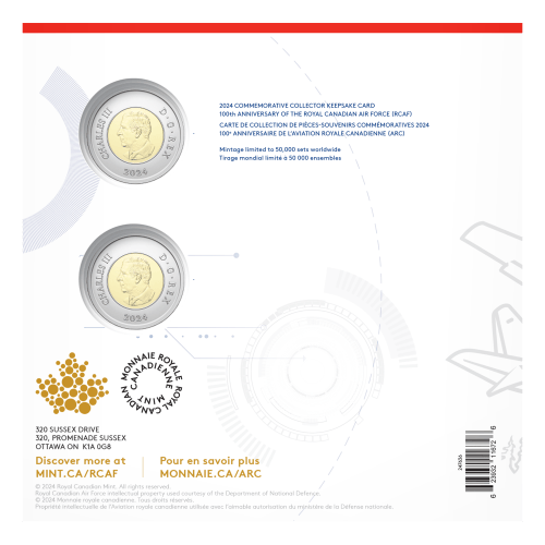 2024 100th Anniversary of the Royal Canadian Air Force Commemorative Card | Royal Canadian Mint