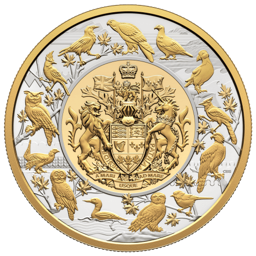 5 oz 2024 Heraldic Landscape: Birds of Canada Silver Coin | Royal Canadian Mint