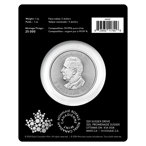 1 oz 2025 Treasured Maple Leaf Congratulations Privy Mark Silver