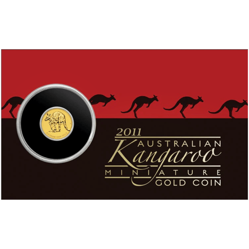 0.5 gram 2011 Australian Mini Roo Gold Coin in Card | Perth Mint