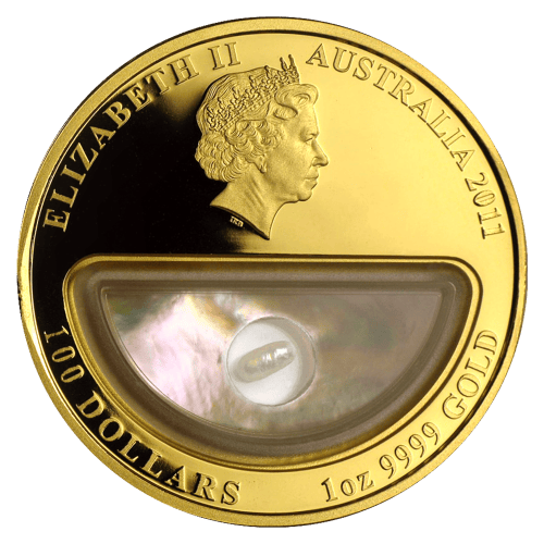 Pièce 1 once Épreuve Médaillon d'or Trésors d'Australie : Perles 2011 | Monnaie de Perth