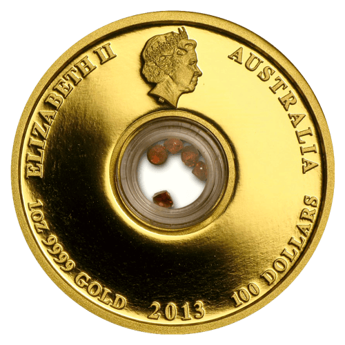 1 oz 2013 Treasures of the World: Garnet Proof Gold Locket Coin | Perth Mint