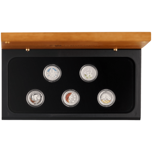 Set of 5 x 1/10 oz 2009 Discover Australia Dreaming Platinum Coins | Perth Mint