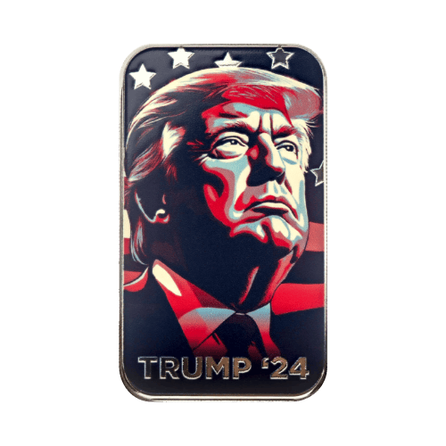 1 oz 2024 Donald Trump Presidential Election Colourized Silver Bar
