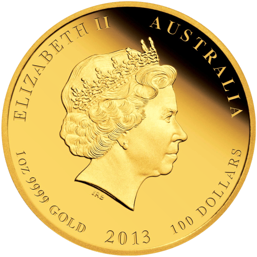 1 oz 2013 Lunar Year of the Snake Proof Gold Coin | Perth Mint