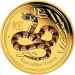 1 oz 2013 Lunar Year of the Snake Colourized Proof Gold Coin | Perth Mint