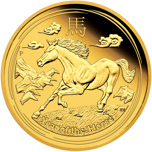 Ensemble de 3 pièces en or Lunaire Année du Cheval 2014 | Monnaie de Perth