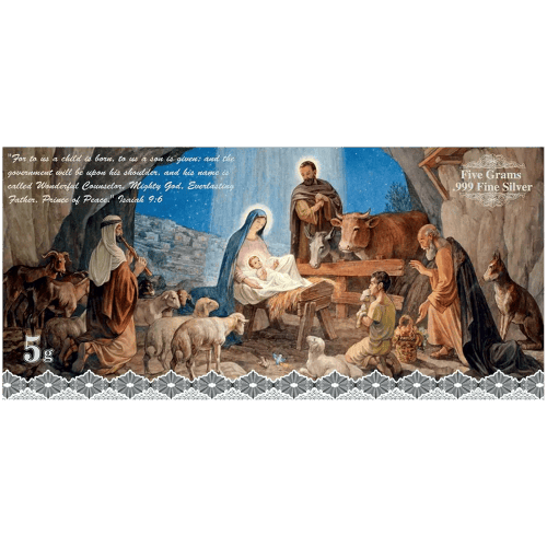5 gram Nativity Silver Note | Sunshine Minting