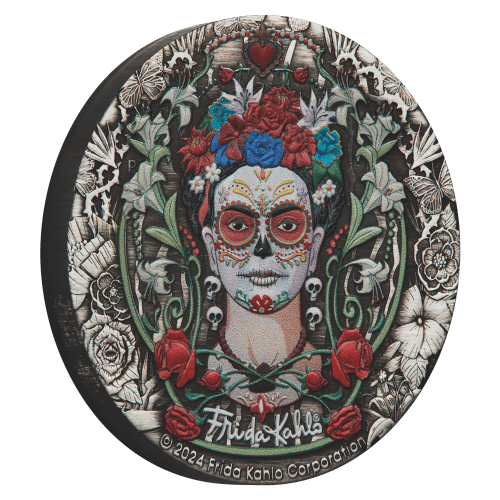 2 oz 2024 Frida Kahlo Antiqued Colourized Silver Coin | Perth Mint