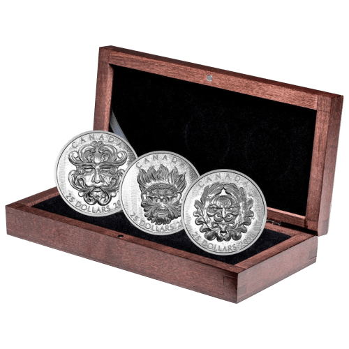 Set of 3 x 1 oz 2016 Sculptural Art of Parliament: Grotesque Green Man Silver Coins | Royal Canadian Mint