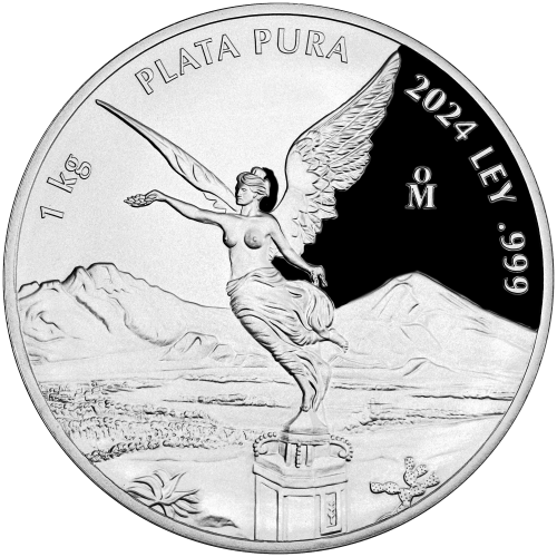 Pièce 1 kilo d'argent Épreuve numismatique Libertad mexicaine 2024 | Monnaie mexicaine