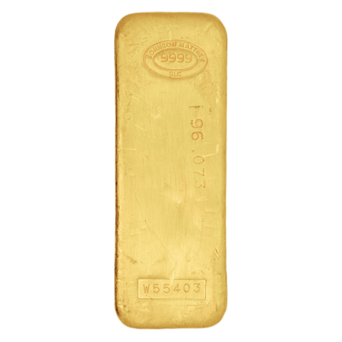 104.453 oz Gold Bar Serial # W33286 | Johnson Matthey